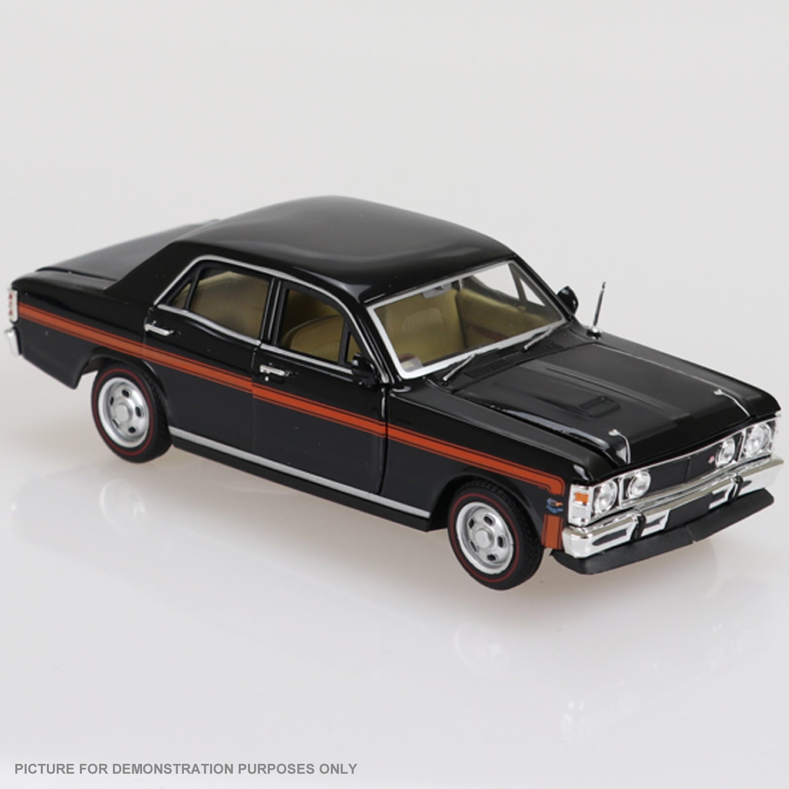 DDA Collectibles Series - 1:32 Black with Orange Stripes FORD XW GTHO Phase II Falcon